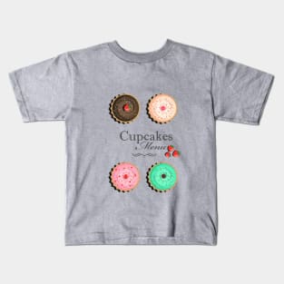 Cupcakes Menu Kids T-Shirt